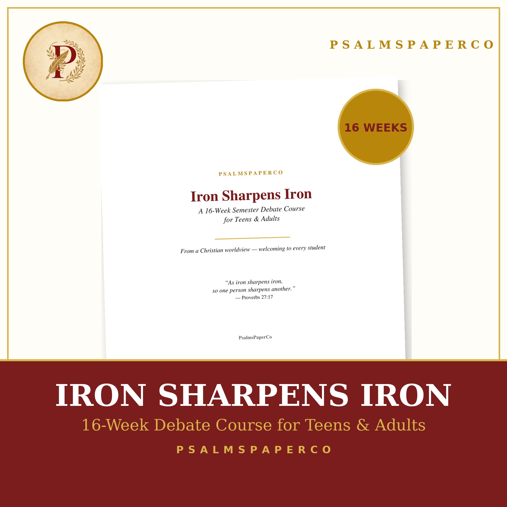 Iron Sharpens Iron: 16-Week Debate Course