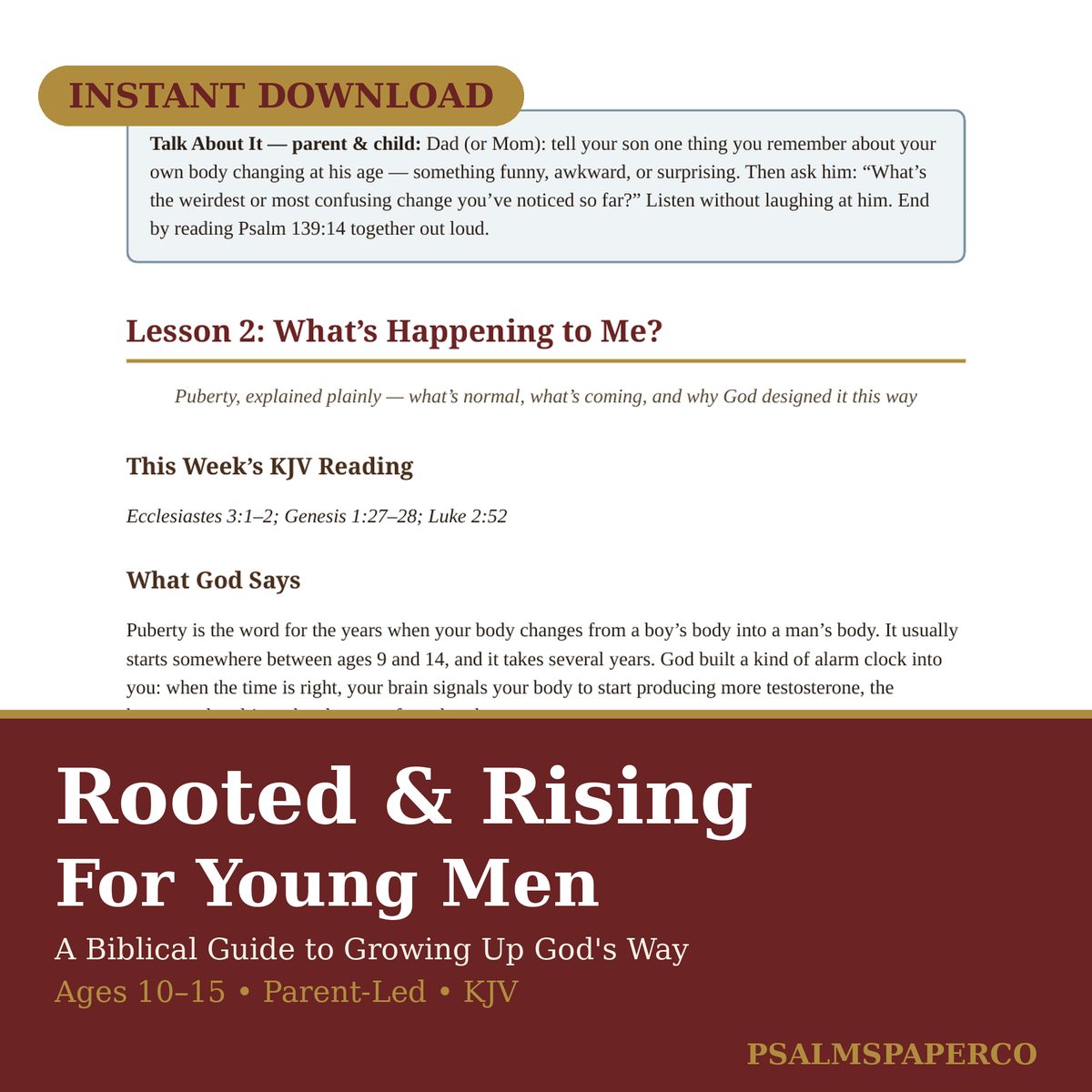 Rooted & Rising: For Young Men